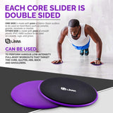 Purple Core Sliders for Working Out - Exercise Sliders Fitness Set of 2