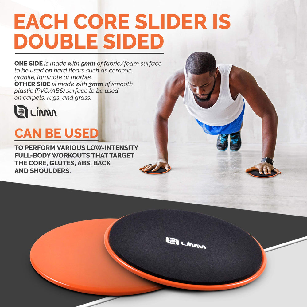 Liawme Exercise Sliders  Dual Sided Core Sliders for Abdominal