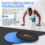 Blue Core Sliders for Working Out - Exercise Sliders Fitness Set of 2