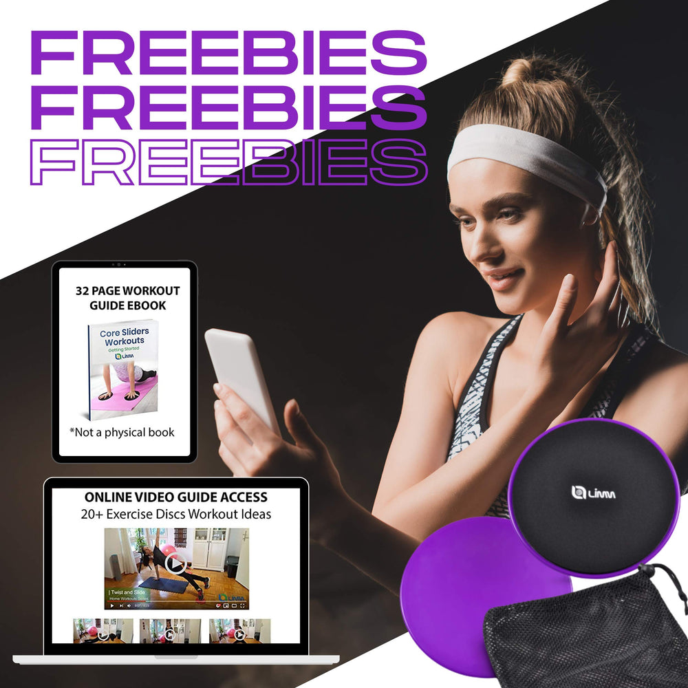 Limm Exercise Discs with Free Carry Bag and Workout Ebook (Set of
