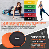 Orange Core Sliders for Working Out - Exercise Sliders Fitness Set of 2