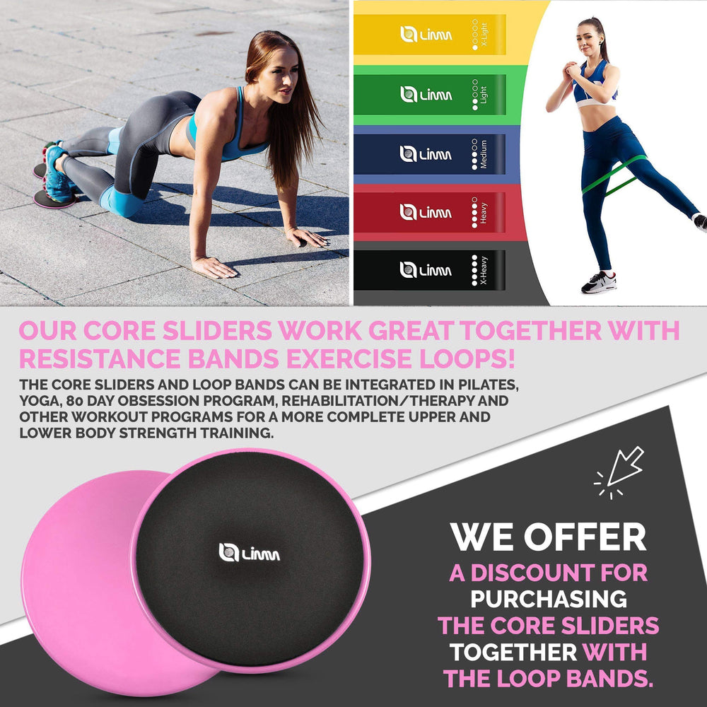 FITSY Core Sliders Dual Sided Gliding Disc for Total Body Workout