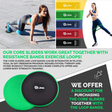 Green Core Sliders for Working Out - Exercise Sliders Fitness Set of 2