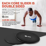 Exercise Core Sliders, Dual Sided Exercise Gliding Discs Use on Carpet or Hardwood Floors
