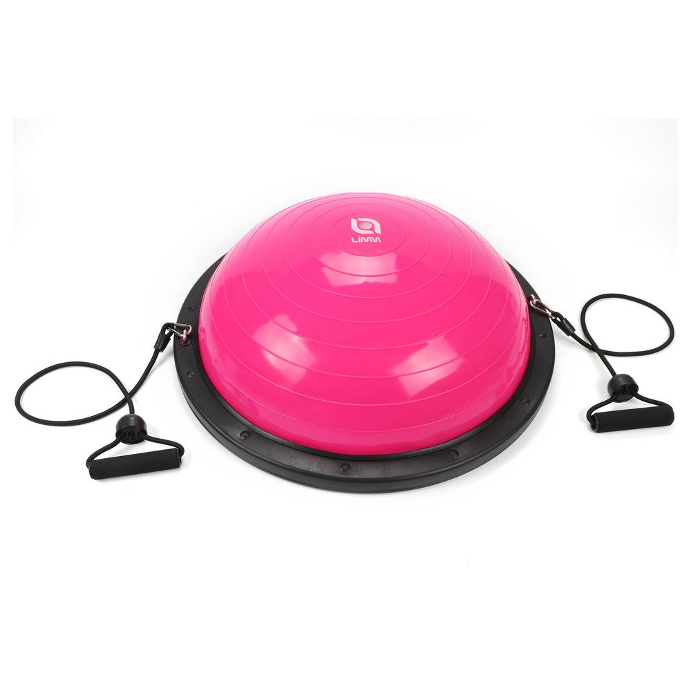 Pink Half Ball Balance Trainer - Half Yoga Ball with Resistance