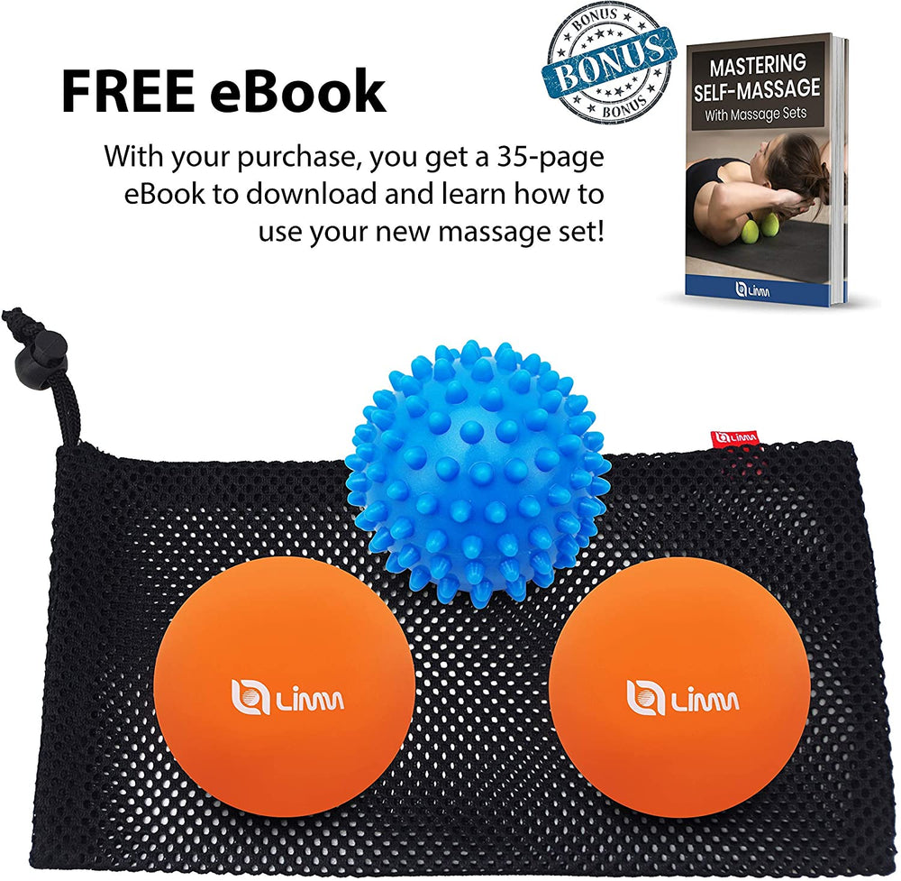 Limm Resistance Bands Exercise Loops and Limm Therapy Massage Ball Set with Lacrosse & Spiky Combo