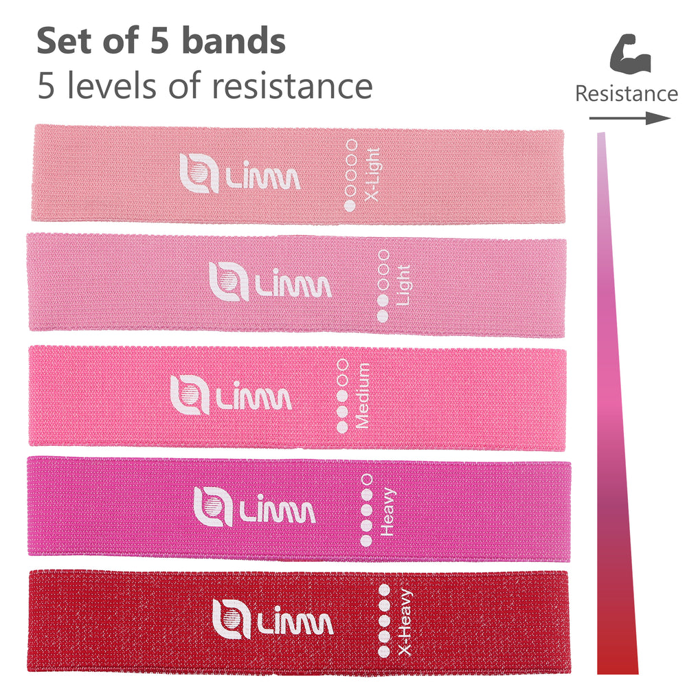 Pink Fabric Resistance Bands