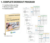 Home Workout Program II: Complete Sheets to Workout focusing on No Equipment Needed