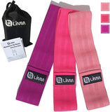 Bundle of Pink Limm Resistance Bands Exercise Loops (Set of 5, 12-inch Workout Bands) and Limm Booty Bands