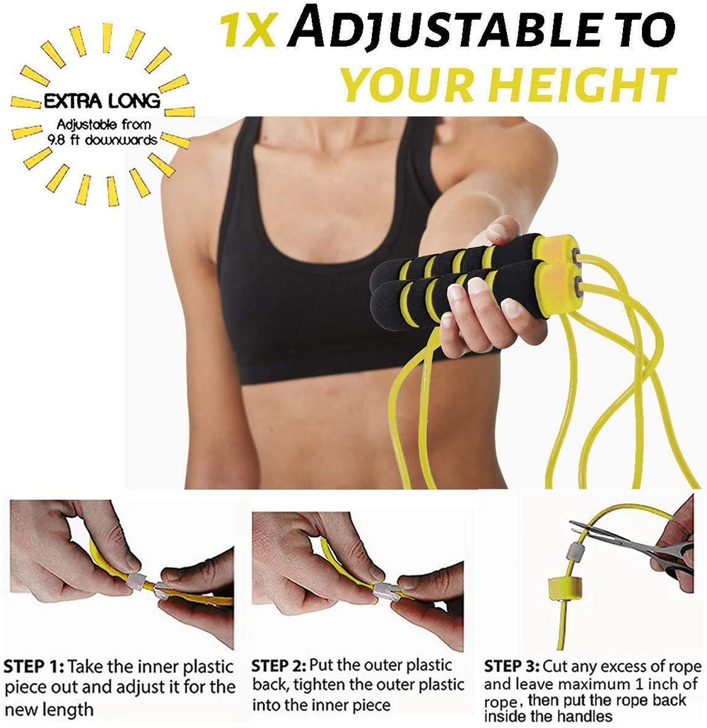 Limm Resistance Bands Set of 5 and Limm Yellow Jump Rope