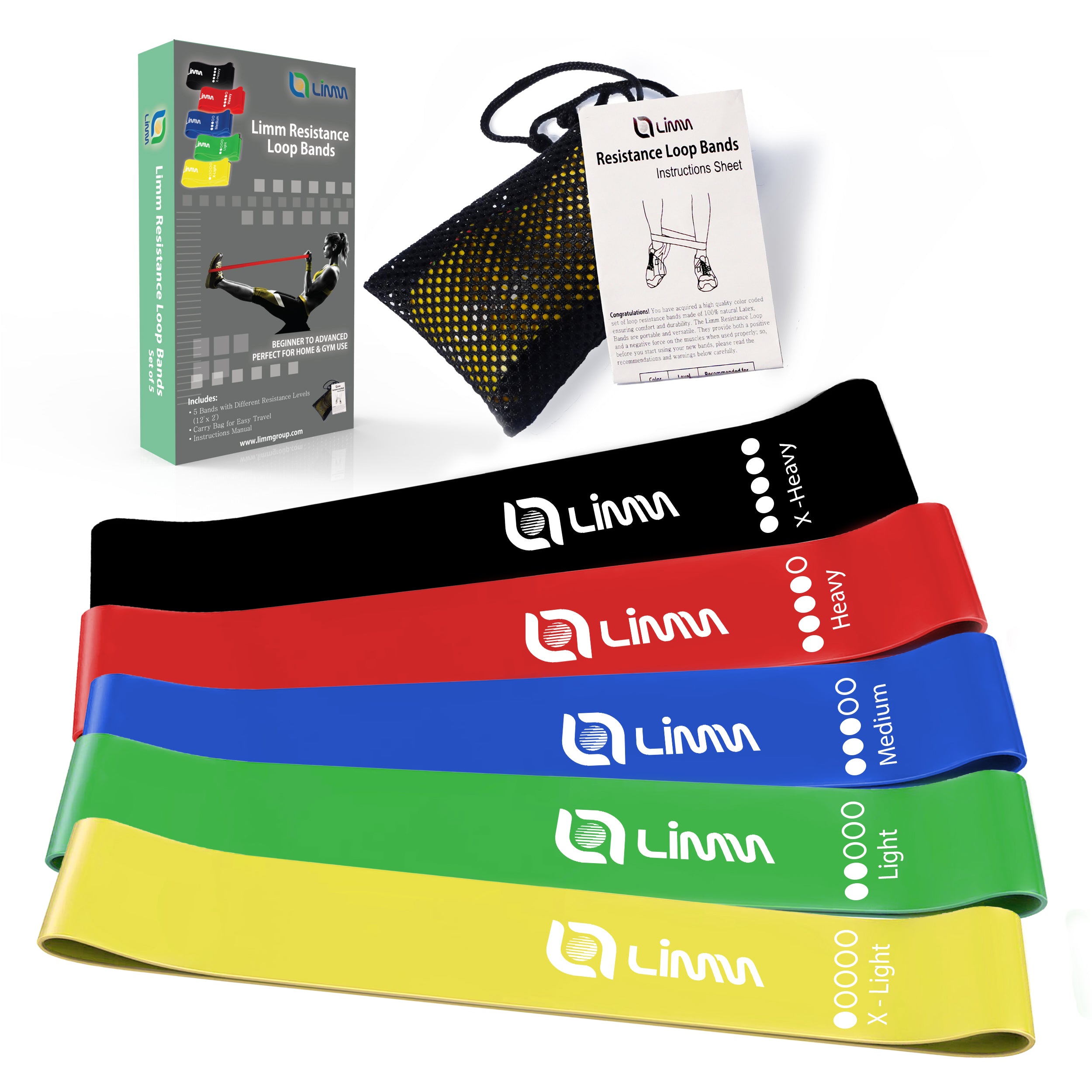 Resistance Band for Seniors: Exercise Band specifically Created for Seniors  with Light Resistance and Longer Length + Instruction Guide. Latex Free.